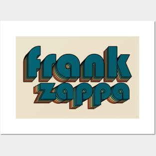 Frank Zappa // Frank Zappa Retro Rainbow Typography Style // 70s Posters and Art